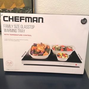 Chefman Warming Tray glass top family size 21x16